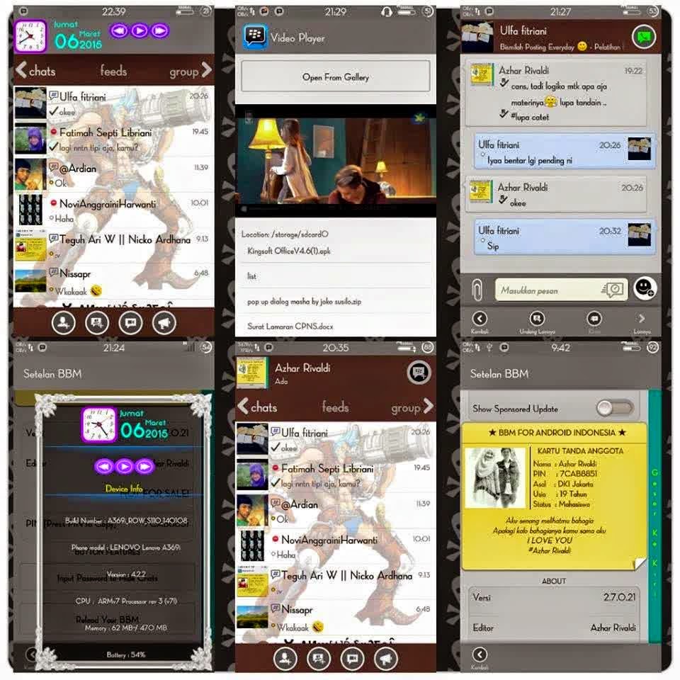 Kumpulan BBM MOD Terbaru versi 2.7.0.21 Kumpulan BBM MOD Terbaru versi 2.7.0.21