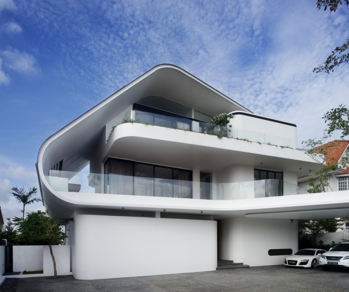 Modern House Architecture | world of architecture modern mansion defined by curves and tropical vegetation singapore Modern House Architecture | world of architecture modern mansion defined by curves and tropical vegetation singapore