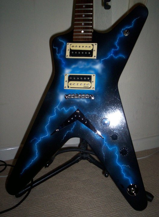 Jims Kustom Airbrush Custom Airbrushed Guitar