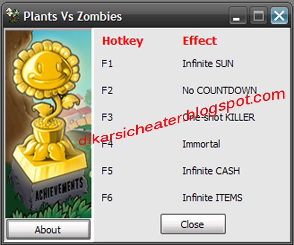 Plants vs Zombies +6 Trainer for 1.2.0.1093 Download