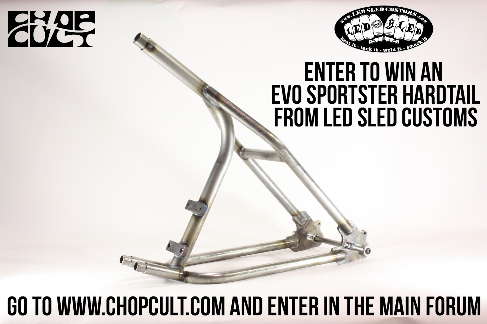 ChopCult Win a custom EVO Sportster Hardtail from Led Sled Customs