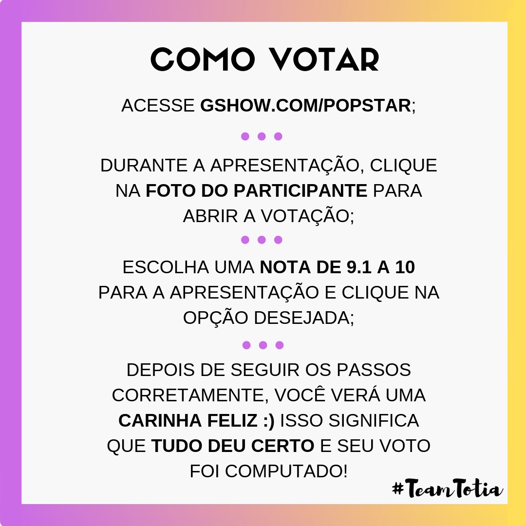 Popstar - saiba como votar
