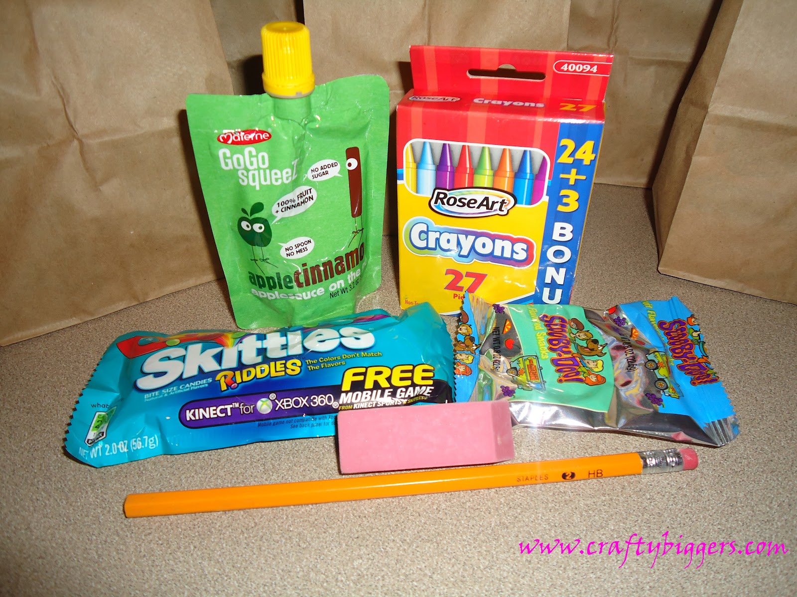 Crafty Biggers Back to School Party Treat Bags