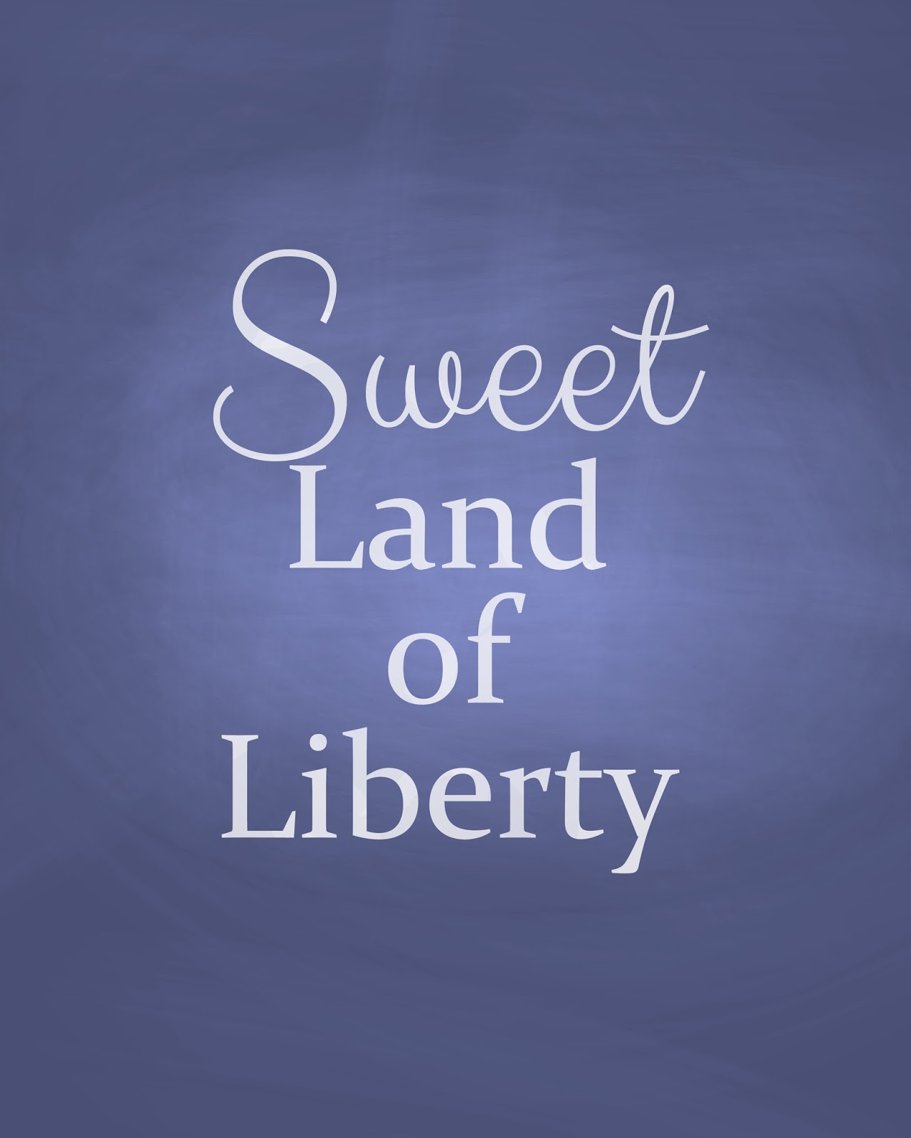Sweet Land of Liberty - navy chalkboard printable - so cool!  Pinning for later!  #4thofjuly #patriotic #redwhiteblue