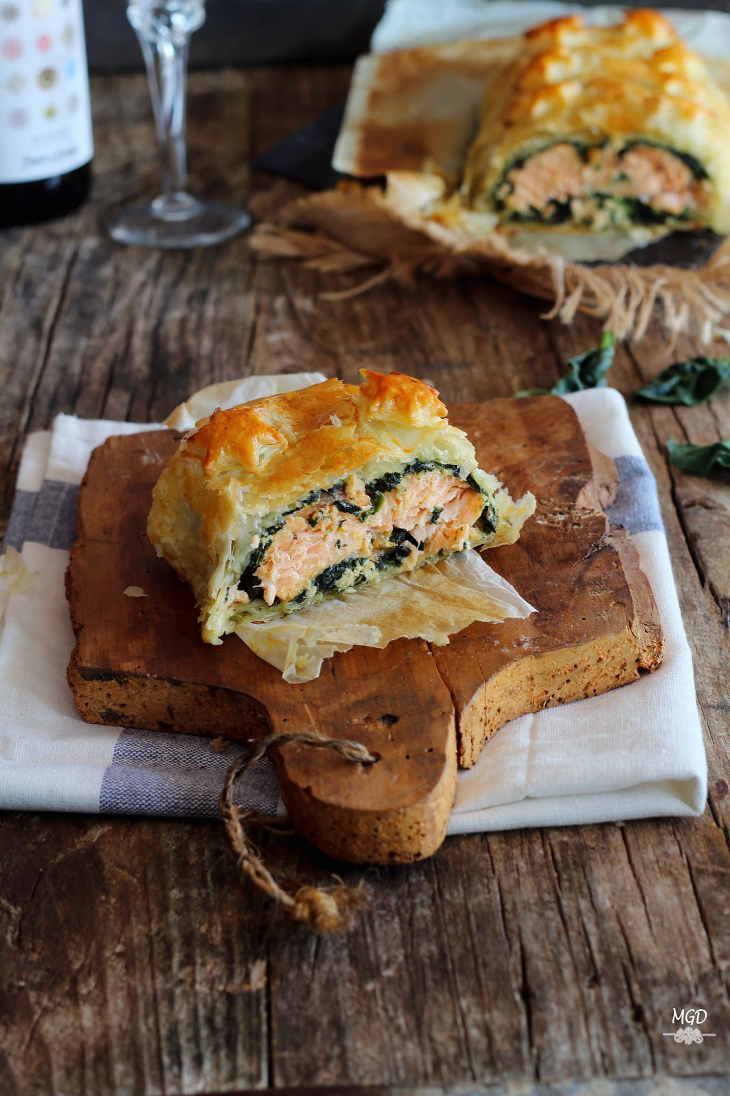 Mi Gran Diversión: Hojaldre de salmon y espinacas a la crema