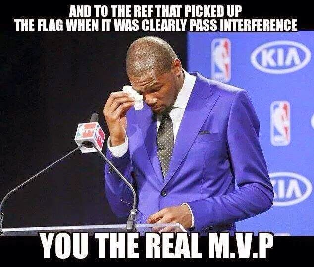 and to the ref that picked up the flag when it was clearly pass interference, you the real M.V.P. - #Passinterference #MVP #nflref #pickeduptheflag