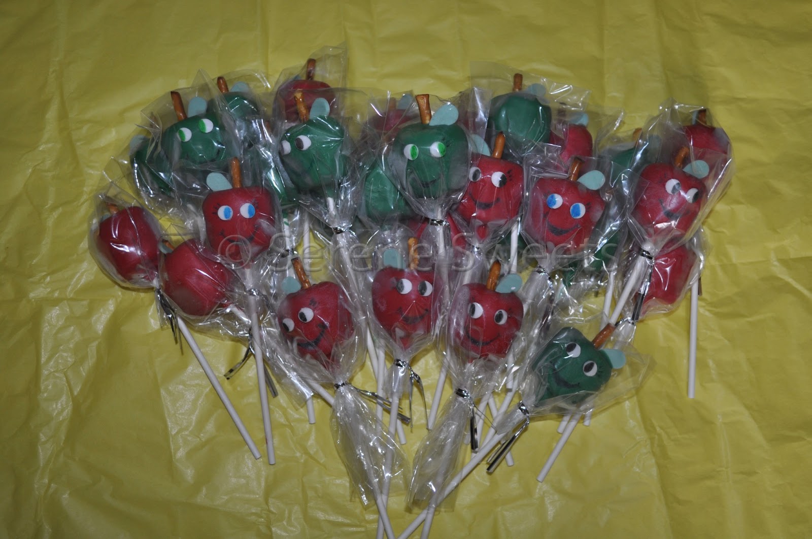 Serene Sweets Apple Cake Pops, teacher thank you!!!