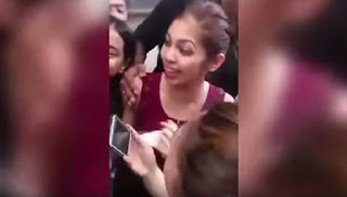 Yaya DUB attending to the request of her fans after the show.