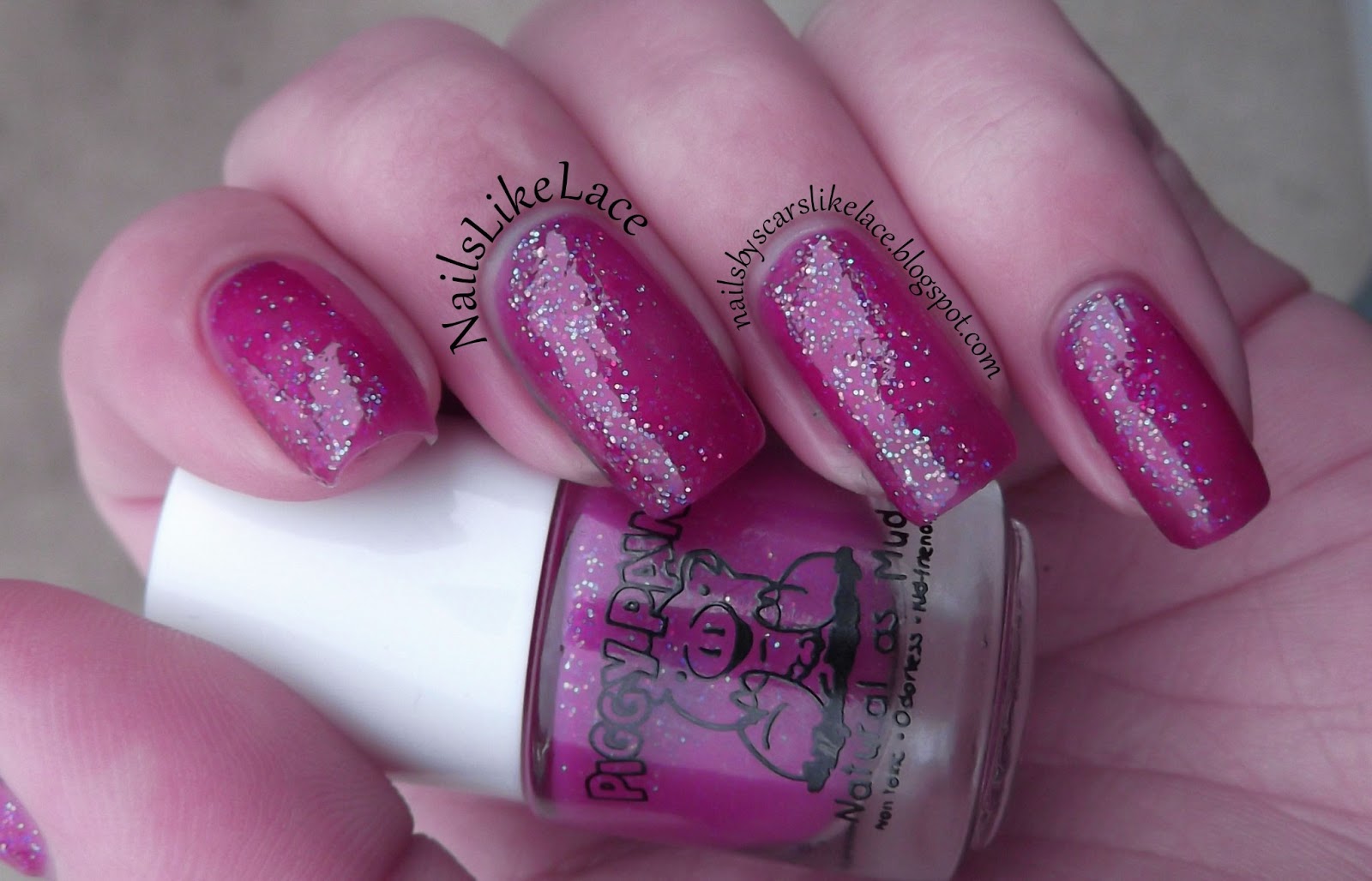 NailsLikeLace Piggy Paint Glittery Purple
