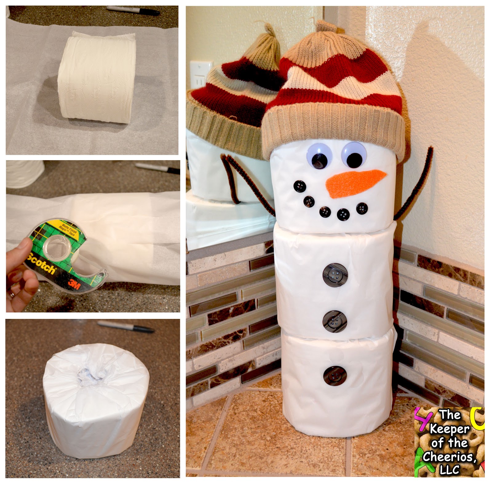 Toilet Paper Snowman Craft