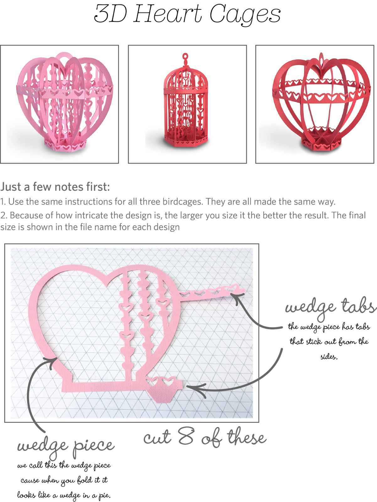 Rivka's Renditions 3D Heart Cages Instructions