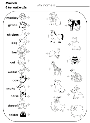 Kindergarten Animal Worksheets