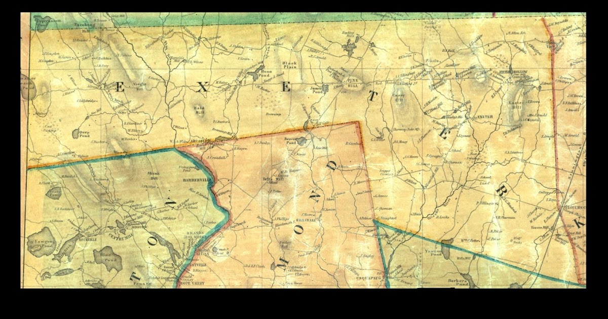 Exeter Historical Association Exeter, RI 1855 Map of Exeter