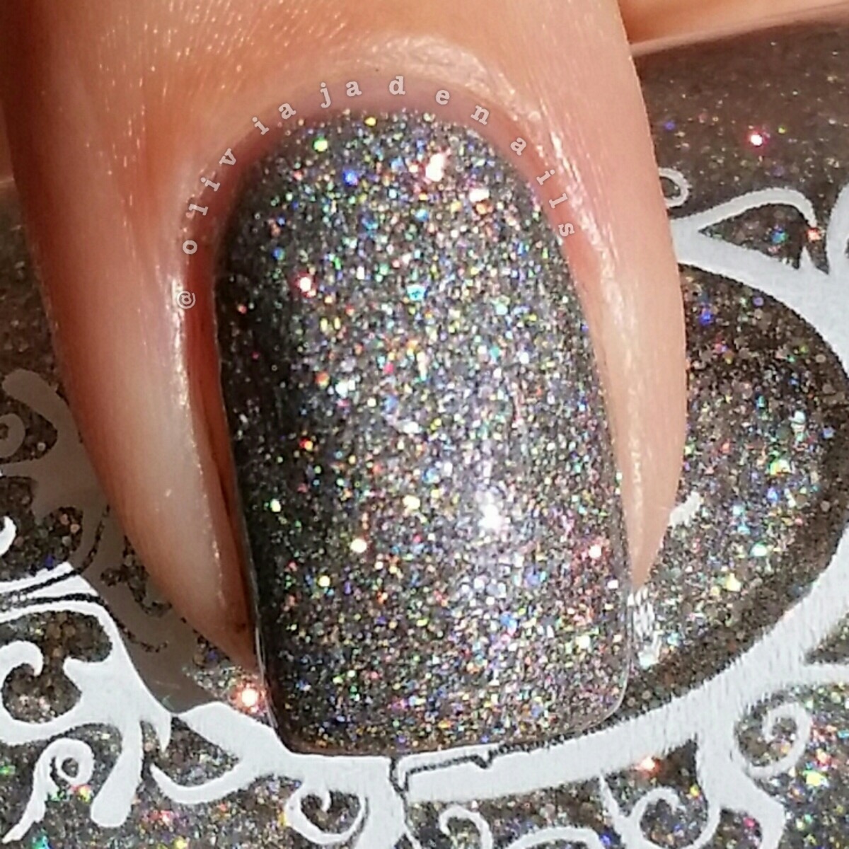 Powder Perfect Fallen Star swatched by Olivia Jade Nails