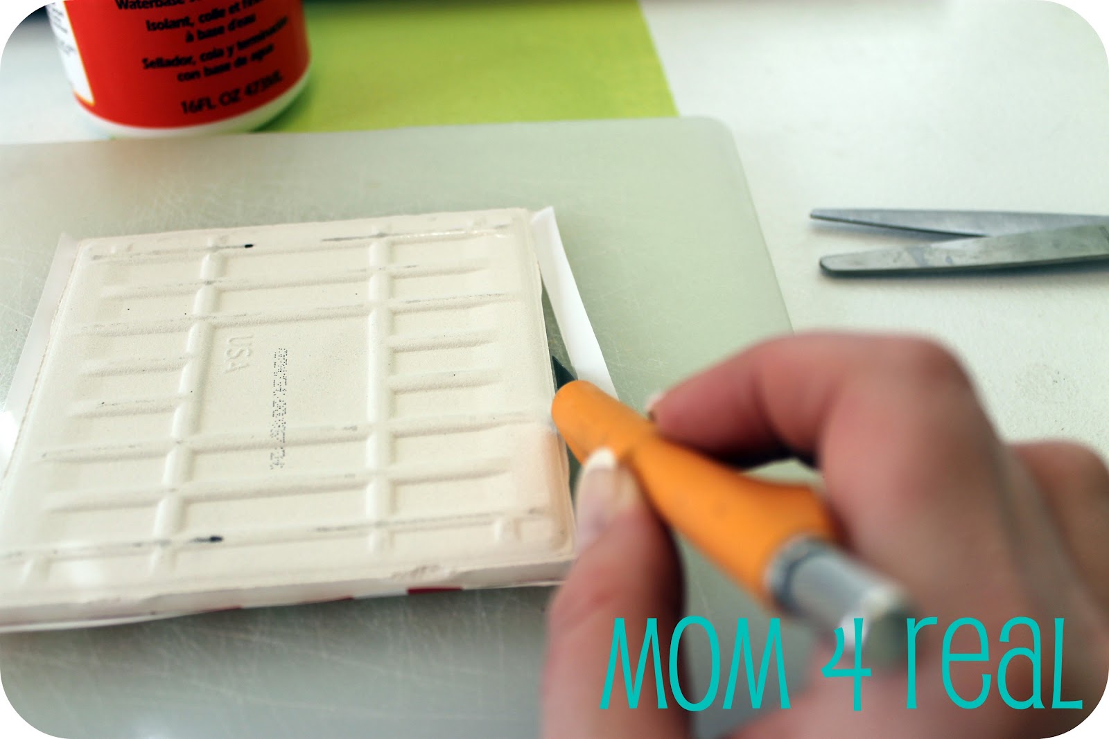 DIY Drink Coasters w/ Mod Podge Mom 4 Real