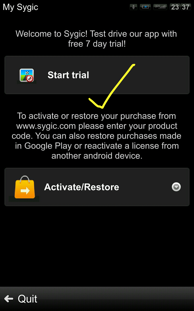 sygic truck android activation code