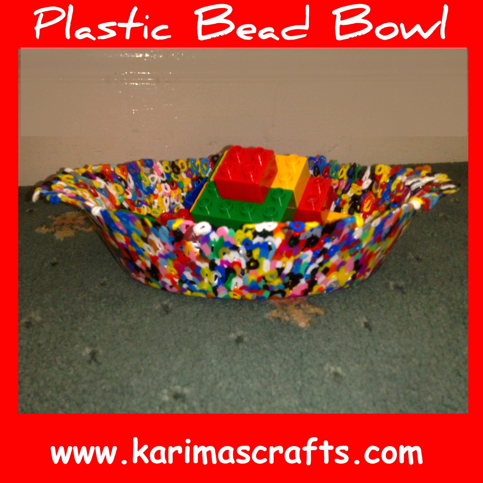 Karima's Crafts Plastic Bead Bowl Tutorial