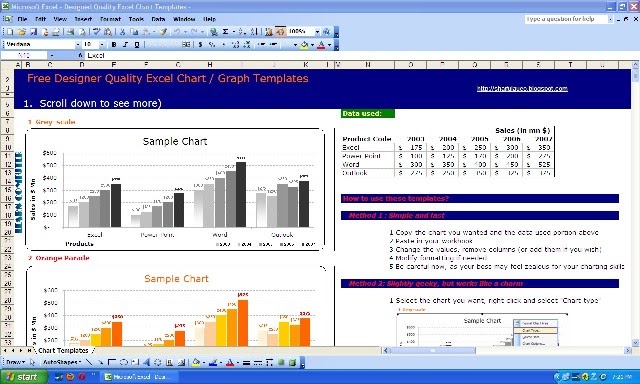 ms excel chart graph templates learn computer excel graph templates free