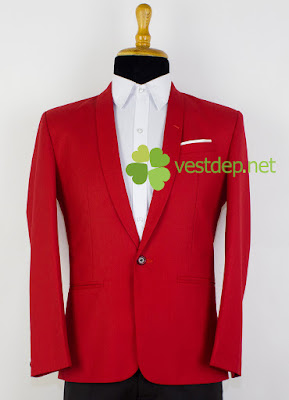 áo vest cưới đỏ tươi