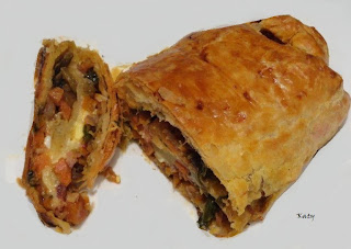 Rollo De Verduras Y Jamón De York O Jamón Serrano Y Queso