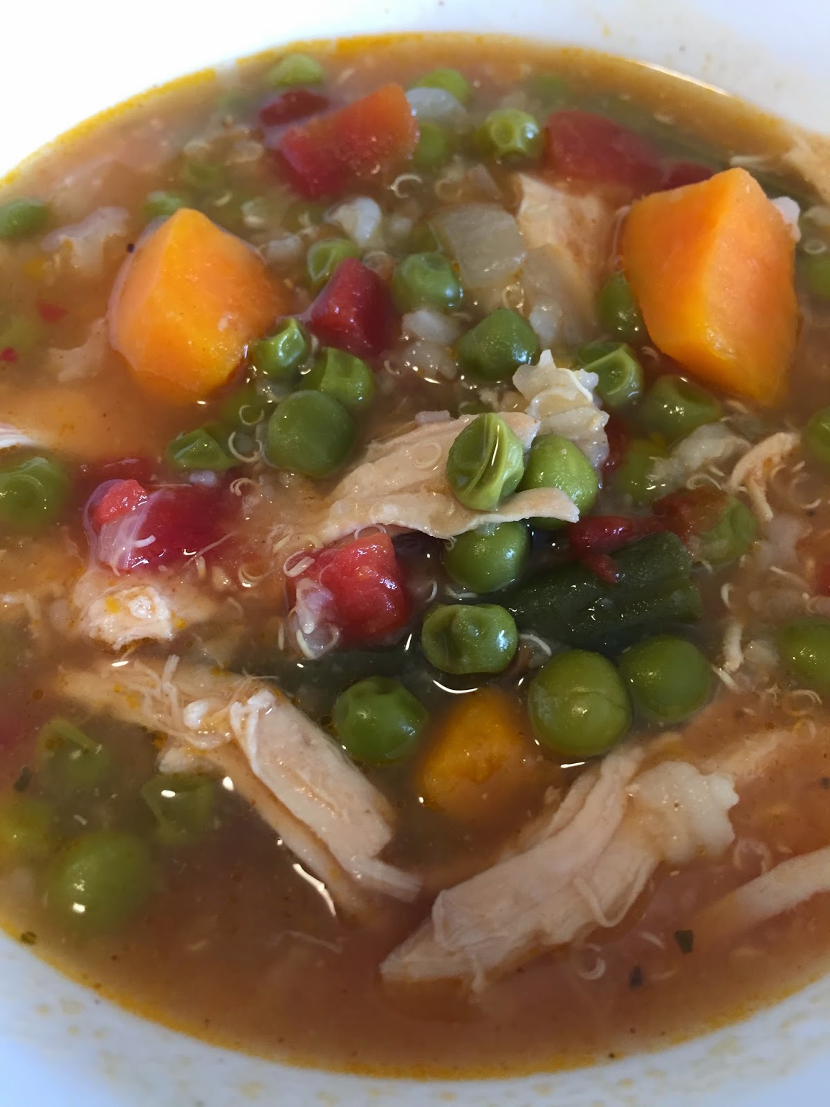 The Simple Life Crockpot Chicken and Quinoa Soup