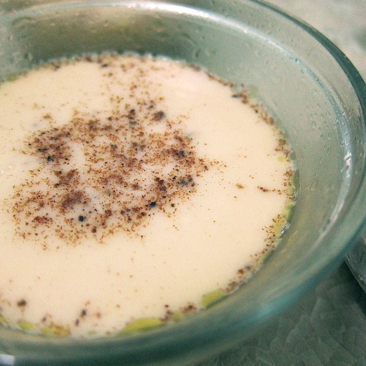 hello grenada, see you later america Nutmeg Egg Custard Stovetop Magic