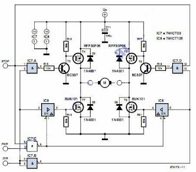 zBot :10-A Power Stage for DC Motor Circuit Diagram 