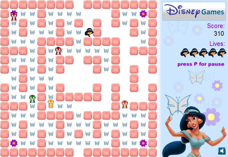 Princess Games Jasmine Collects Butterflies