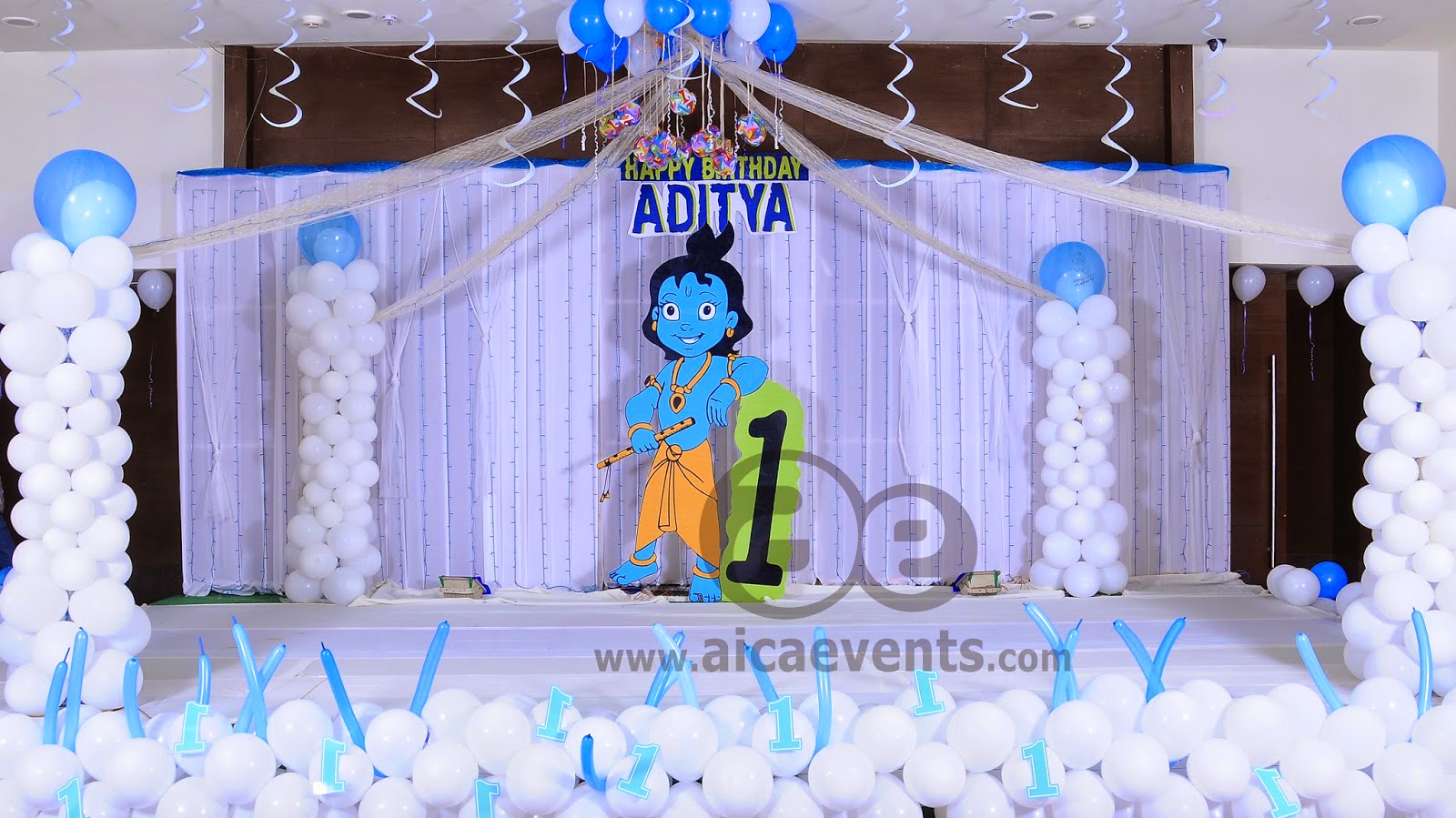 aicaevents Krishna Theme Birthday party Decorations