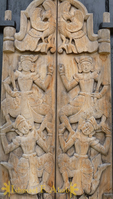 Ornate door of the Black House, Chiang Rai, Thailand