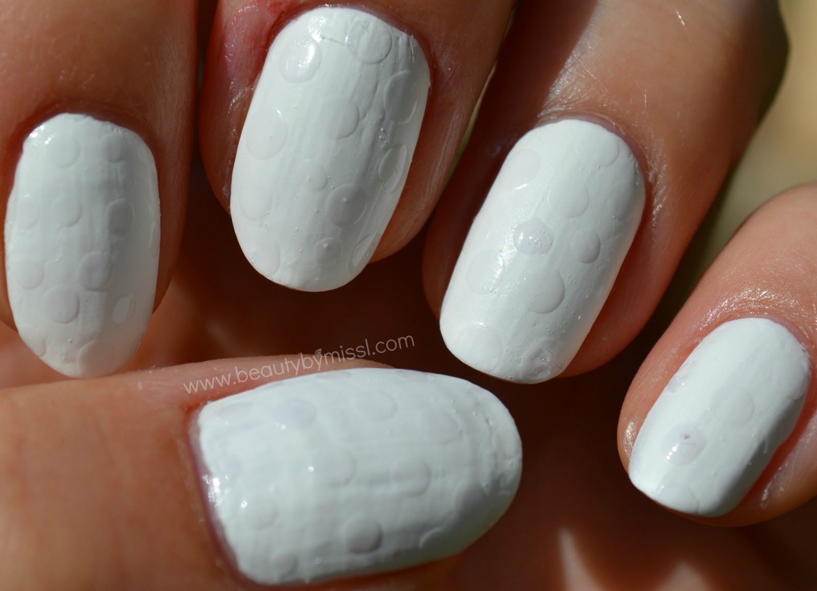 white manicure nail art