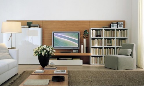 Muebles modernos de madera para sala: sala de diseños muebles ...