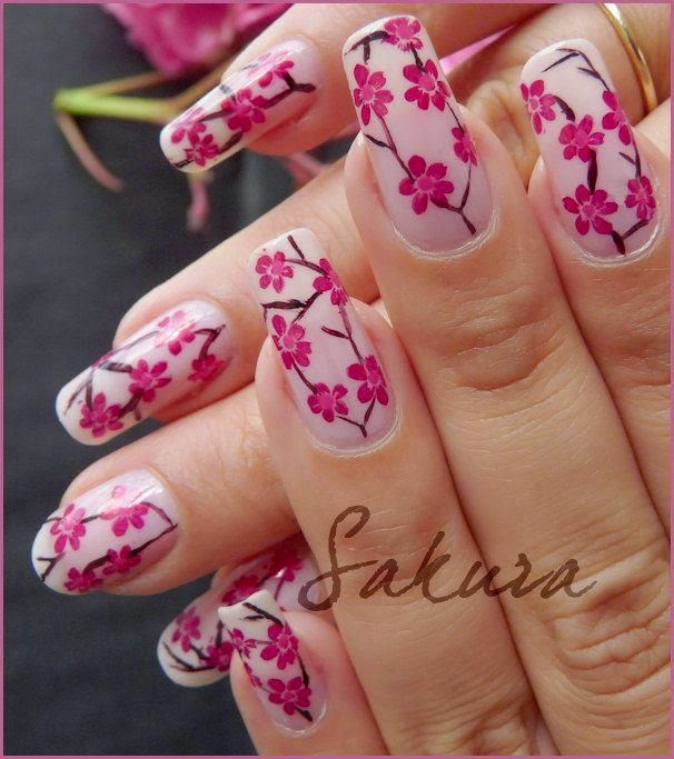 floral nails art design