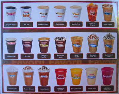 Dunkin Donuts Coffee and Drinks