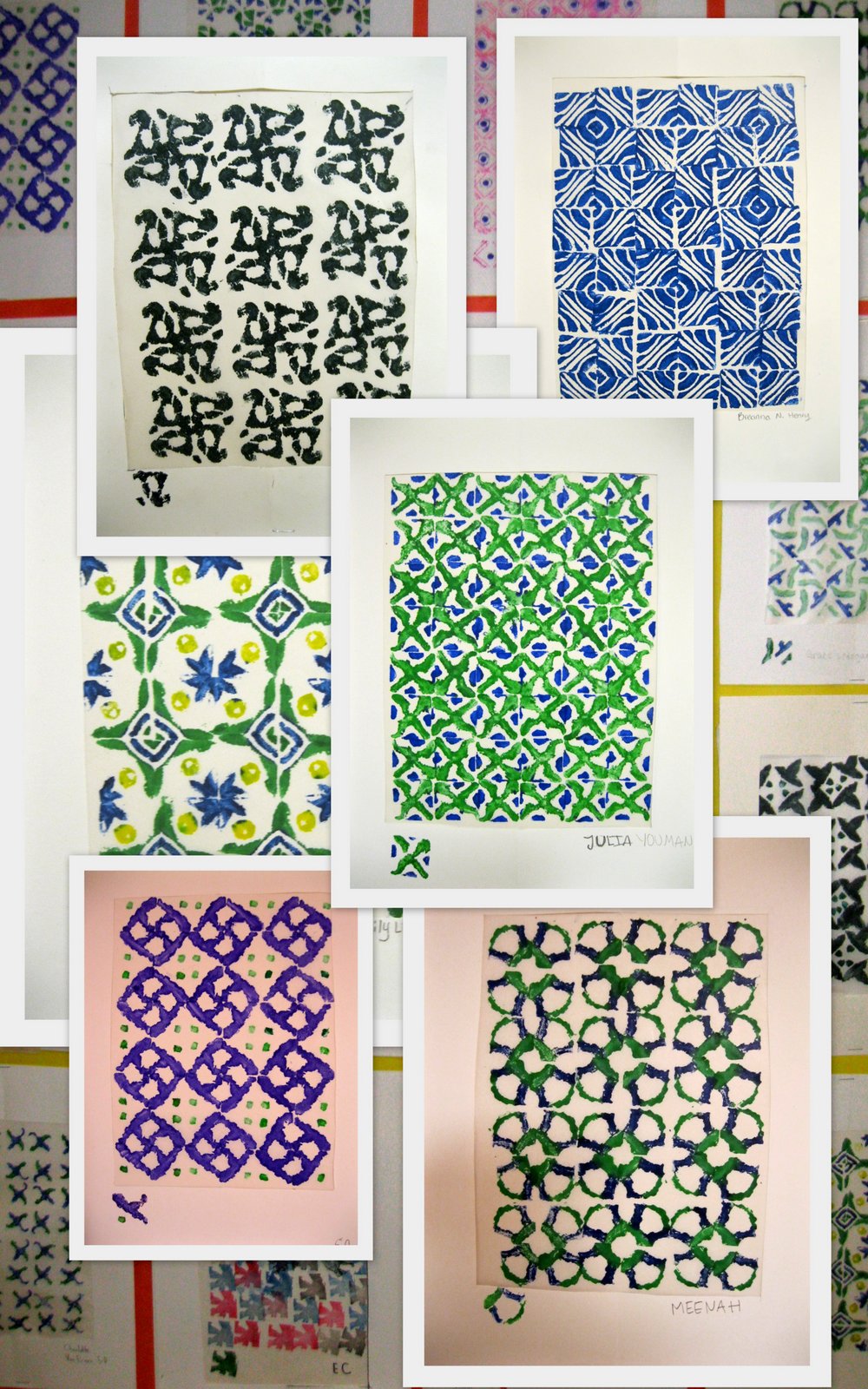 The Art Room 5th grade Eraser prints