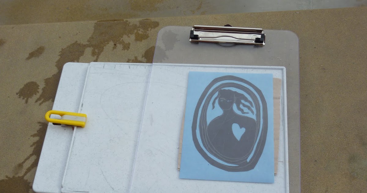 I teach art Light Sensitive Paper with Wire Portraits (Nature Print Paper)