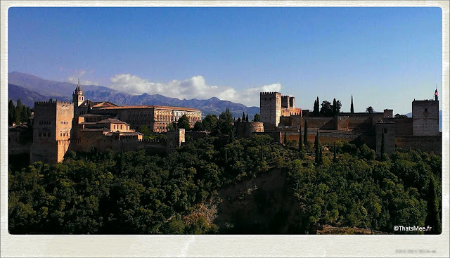 Grenade L'Alhambra vue depuis saint Martin Sierra Nevada