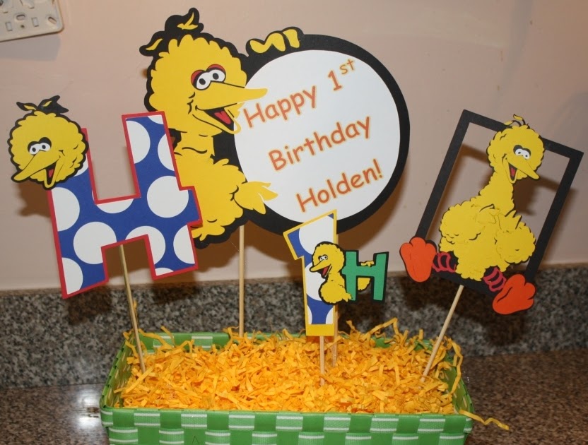 R + R Creations: Sesame street centerpieces!
