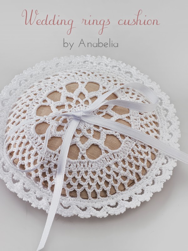 Anabelia craft design Wedding rings crochet cushion pattern