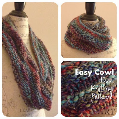 Berroco Brio Easy Cowl Free Knitting Pattern NobleKnits Knitting Blog