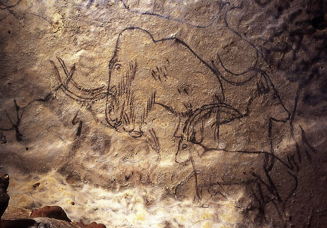 The Rouffignac cave, also known as "The Cave of the Hundred Mammoths", in the French Dordogne, dating Upper Paleolithic