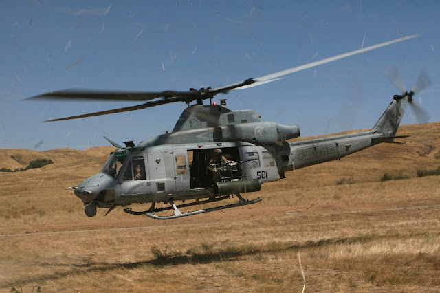 The UH-1Ys are from Marine Light Attack Helicopter Squadron 469 UH-1Y Huey