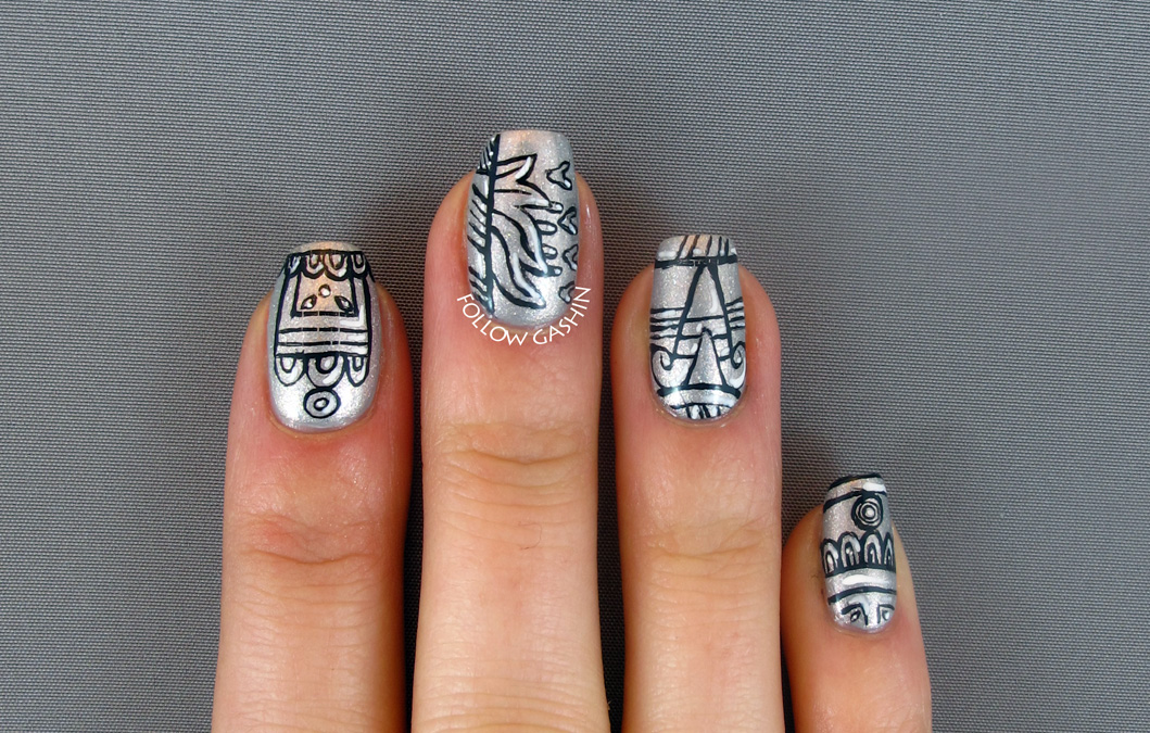 Aztec Nail Designs Black And White Aztec Nail Designs Black And White