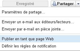 Publier en tant que page Web Publier en tant que page Web