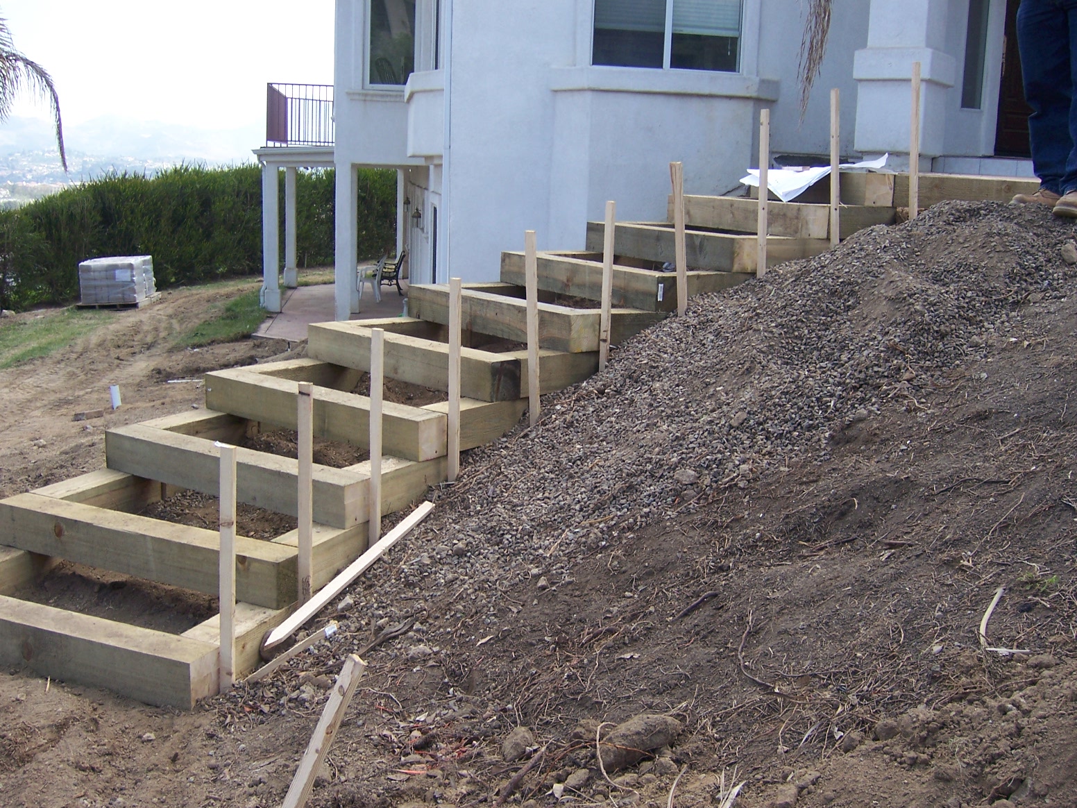 How To Install Railroad Ties For Steps