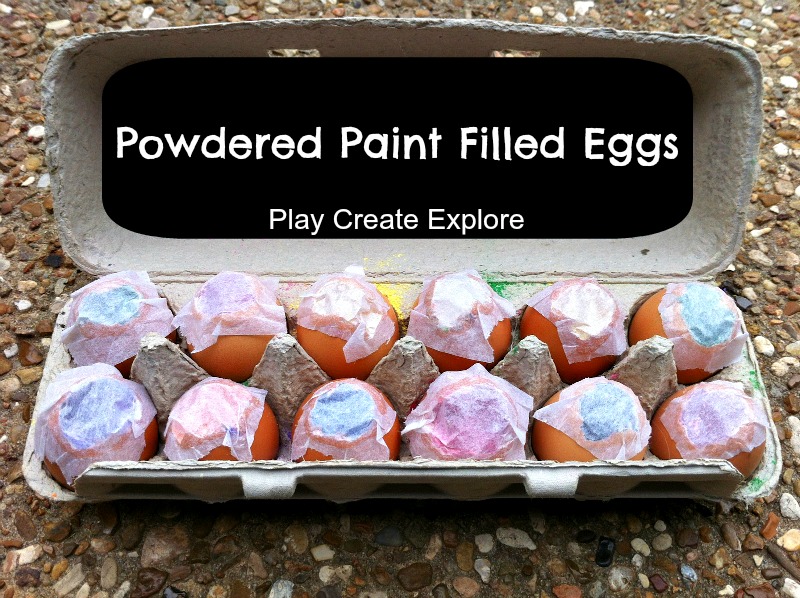 Play Create Explore Powdered Paint Filled Eggs