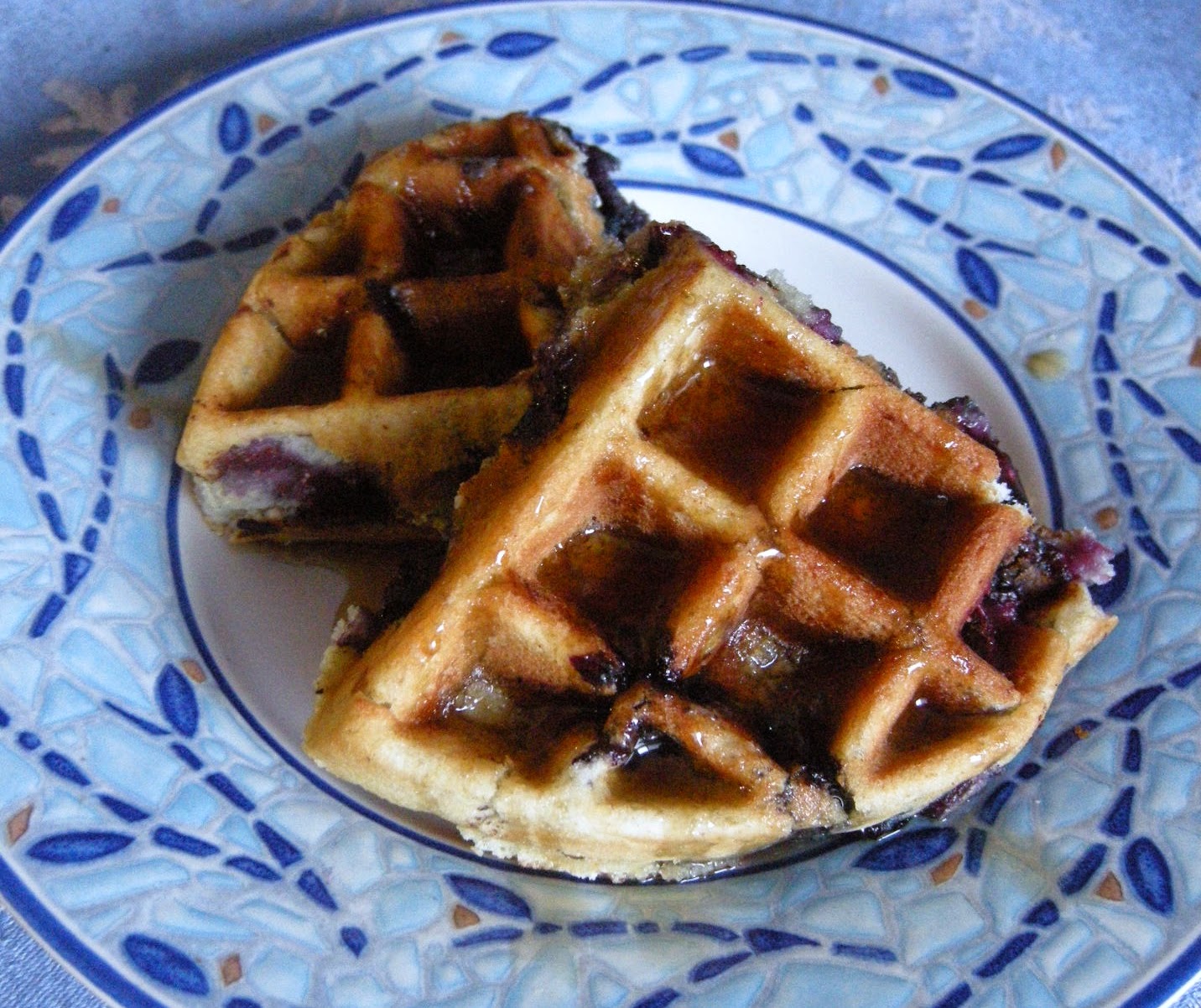 Blueberry muffin waffles