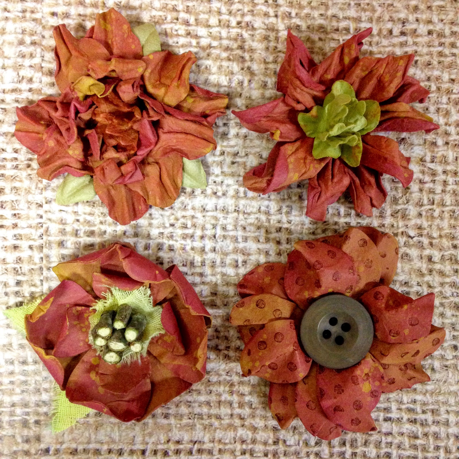 SewPaperPaint Fall DIY Paper Flower Embellishments