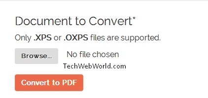 convert xps in pdf