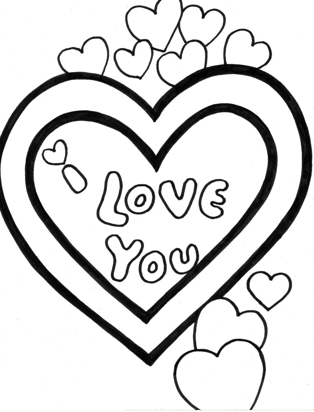 "I Love You " Coloring Pages
